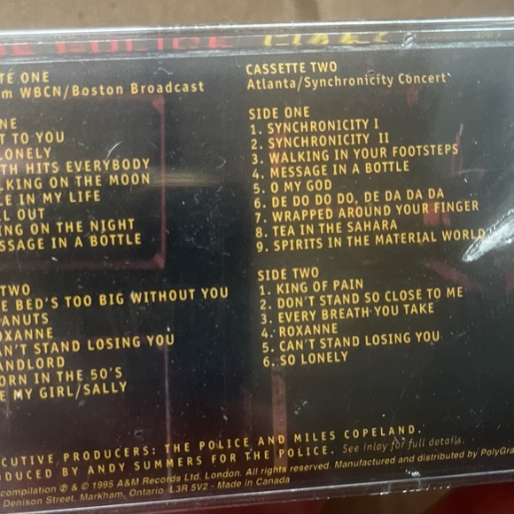 Rare The Police live audio cassette NIP double cassette - Picture 3 of 4